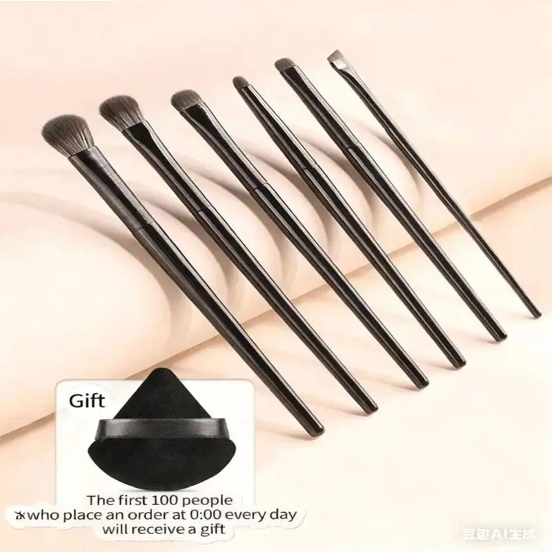 7-Piece Makeup Brush Set + Powder Puff – Travel-Ready Kit Makeup Brush Set Nixie