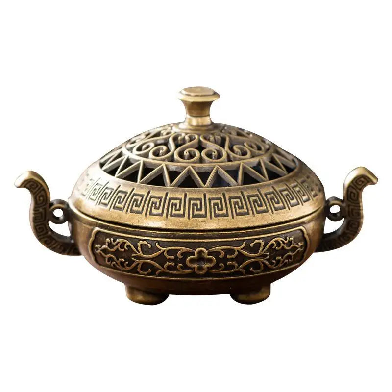Retro Bronze Charcoal Stove Incense Burner Luxury Stand Incense Burner Stand Nixie