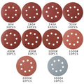 100Pcs 5" Hook & Loop Sanding Discs 80–3000 Grit | 8-Hole Abrasive Sanding Discs Nixie 100pcs