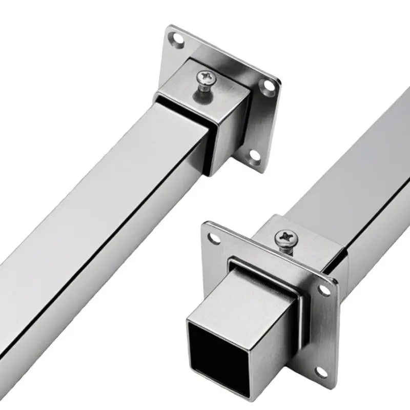 Stainless Steel Square Tube Connector Flange Base 25/30/35mm Tube Connector Clamp Nixie