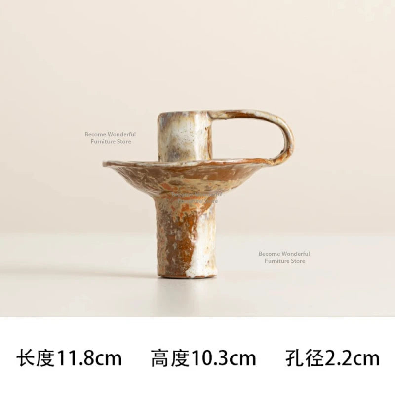 Ceramic Tea Light Candle Holder – Kiln-Fired Modern Decor Ceramic Candle Holder Nixie