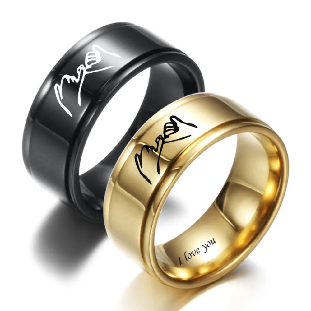 Crystal "I Love You" Statement Ring – Zinc Alloy, Sizes 6-11 Crystal Statement Ring Nixie