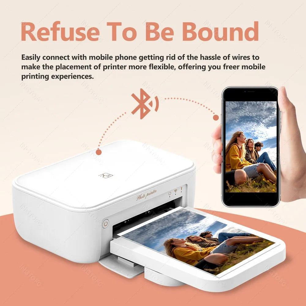 HPRT CP4100 Wireless 4x6 Photo Printer | Sublimation 300dpi Photo Printer Nixie