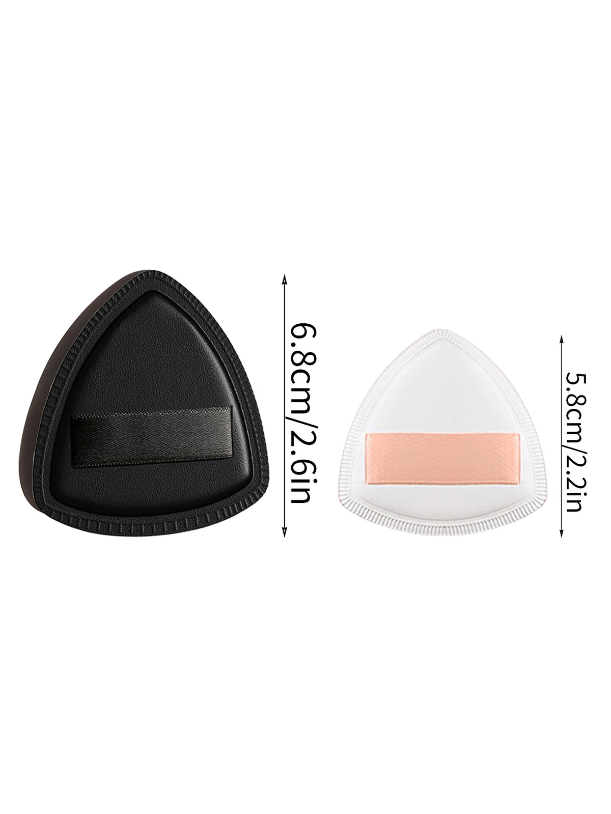 2PCS Marshmallow Powder Puffs Wet & Dry – Black & White Set Makeup Powder Puff Nixie