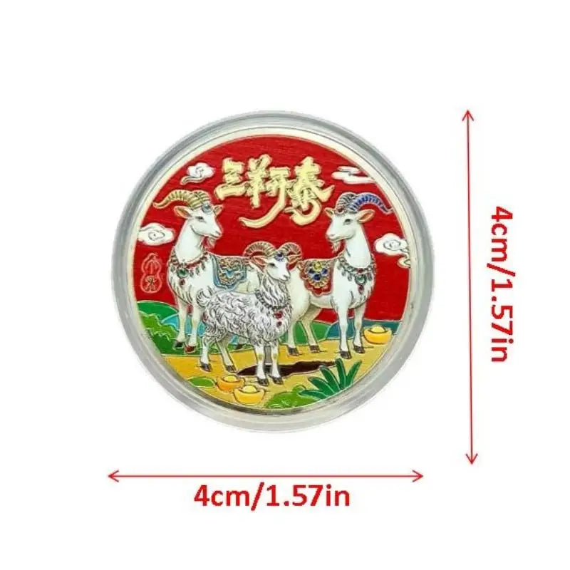 2027 Year of the Goat Chinese Zodiac Collectible Coin Gift Collectible Coin Nixie