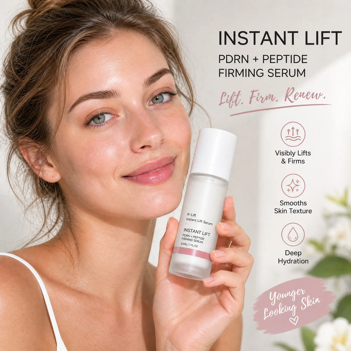 VIARELINE PDRN Peptide Lifting Serum – Firming & Brightening Facial Serum Nixie