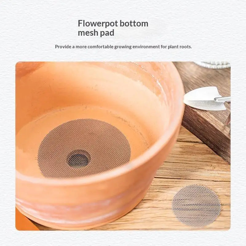 50Pcs Flower Pot Drainage Mesh Pads – Soil Retention Gaskets Pot Drainage Mesh Nixie