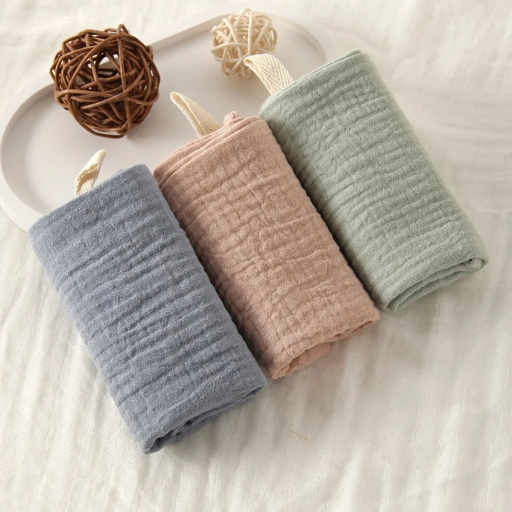 4-Layer Cotton Baby Washcloths – Soft Gauze Burp Cloths 3-5 Pack
