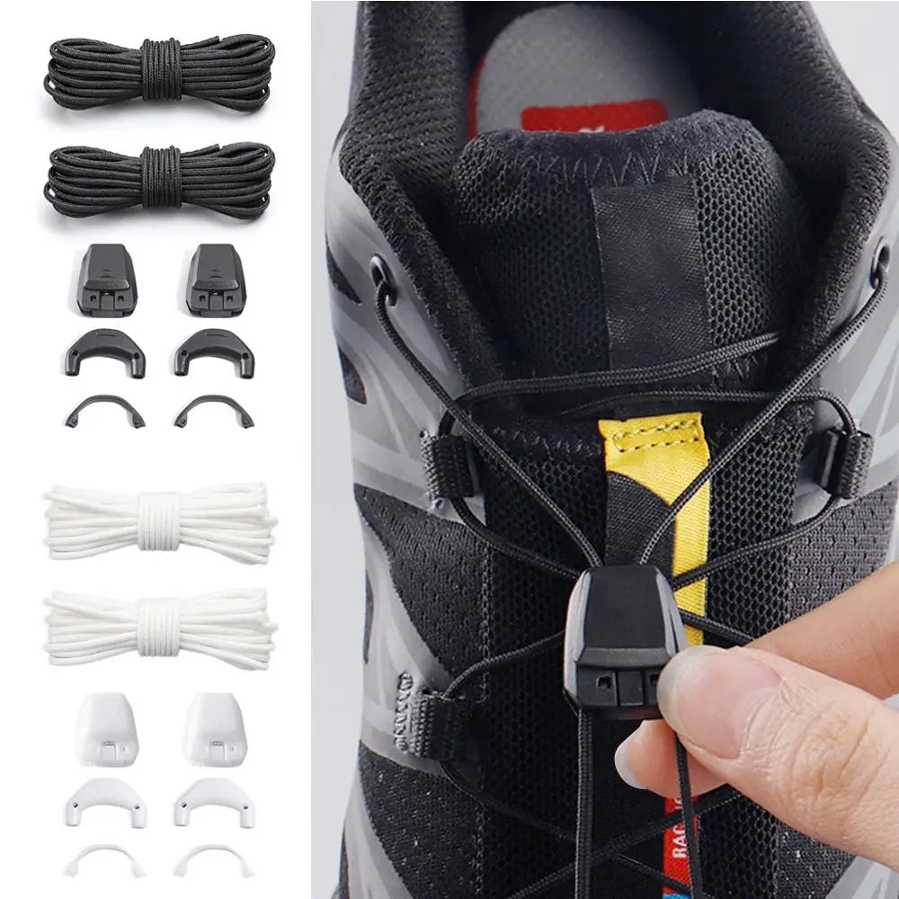 No-Tie Round Shoelaces Quick Lace Kit – Adults & Kids No-Tie Shoelaces Nixie