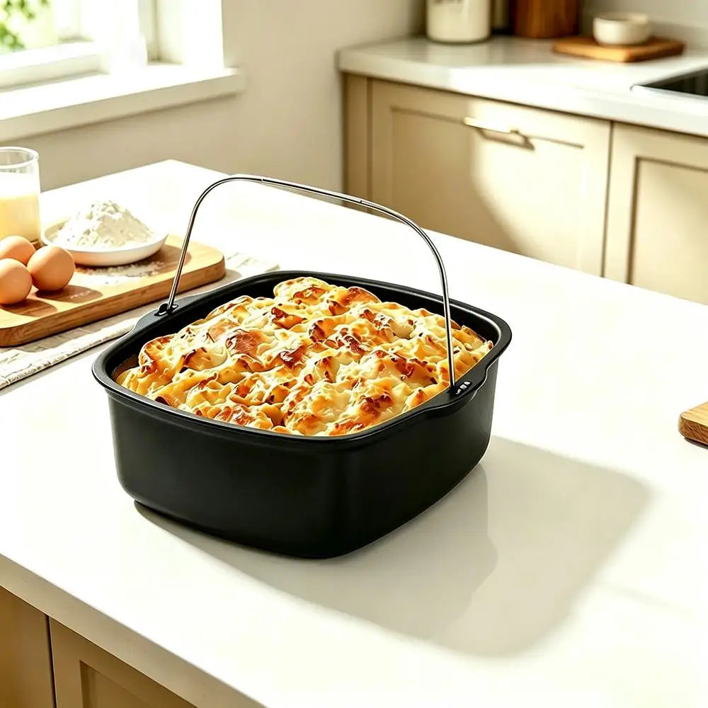 Non-Stick Carbon Steel Air Fryer Basket & Baking Pan Baking Pan Nixie
