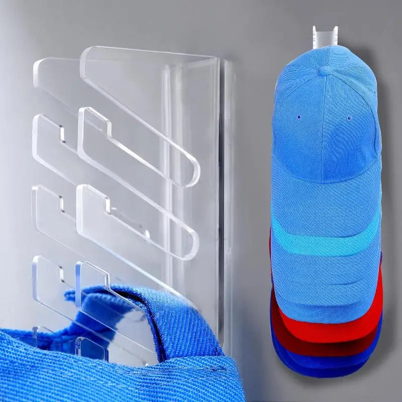 Acrylic Baseball Cap Display Rack – Clear Hat Storage Organizer