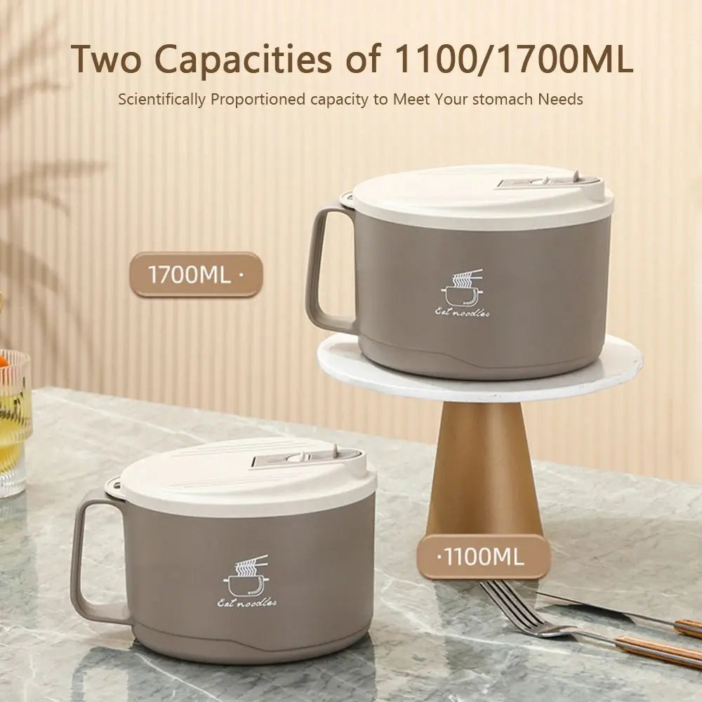 304 Stainless Steel Ramen Bowl – Leak-Proof & Insulated Travel Mug