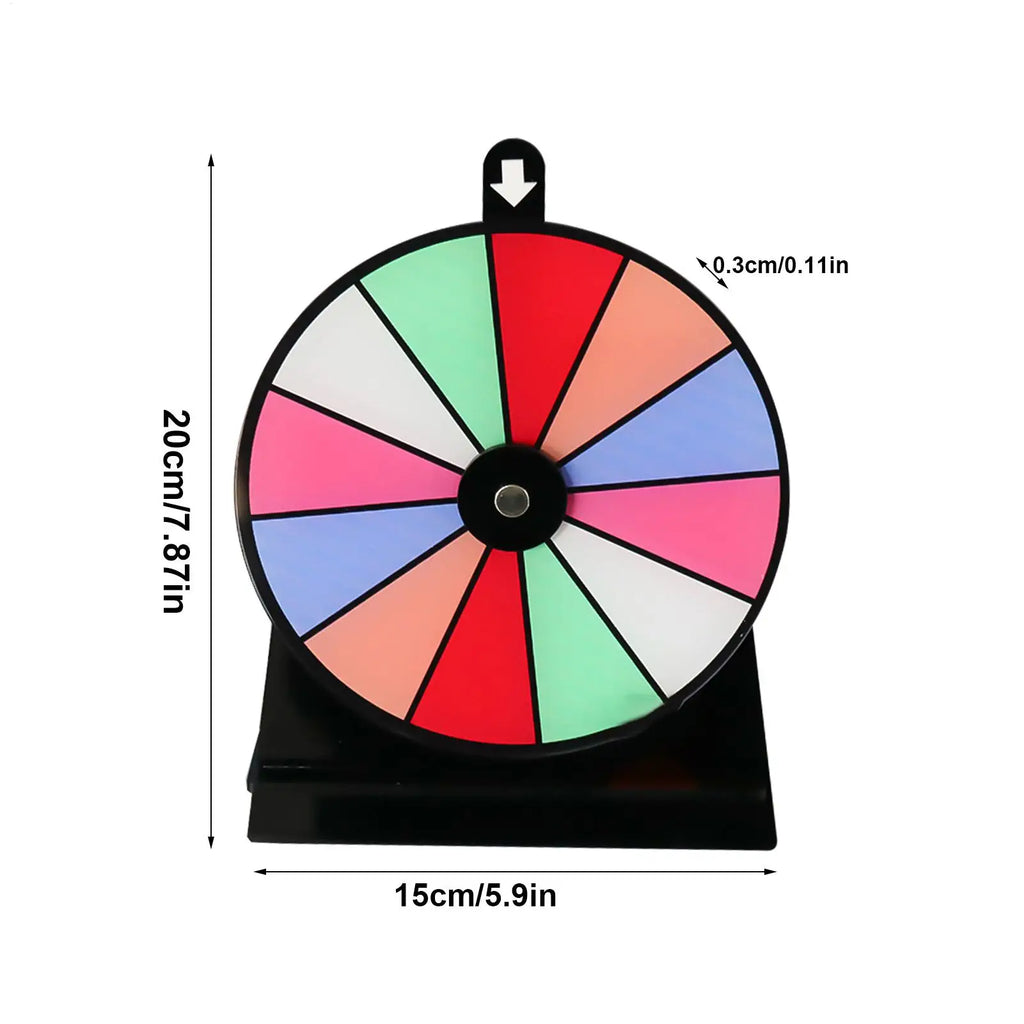 Prize Wheel Spinner with Stand – 12-Slot Erasable Roulette Prize Spin Wheel Nixie