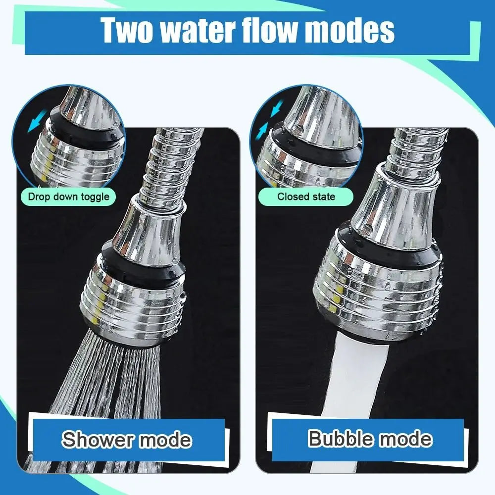 360° Rotating Faucet Aerator Extender – Dual Mode Water Saver Faucet Aerator Nixie