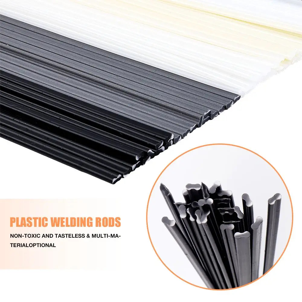 50Pcs Plastic Welding Rods – PP PE ABS PVC Thermoplastic Filler