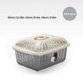 Stackable Plastic Storage Basket with Lid | Kitchen Organizer Kitchen Storage Basket Nixie Dark gray