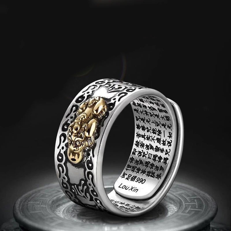 Vintage Punk Adjustable Ring – Eagle Tiger Snake Charm