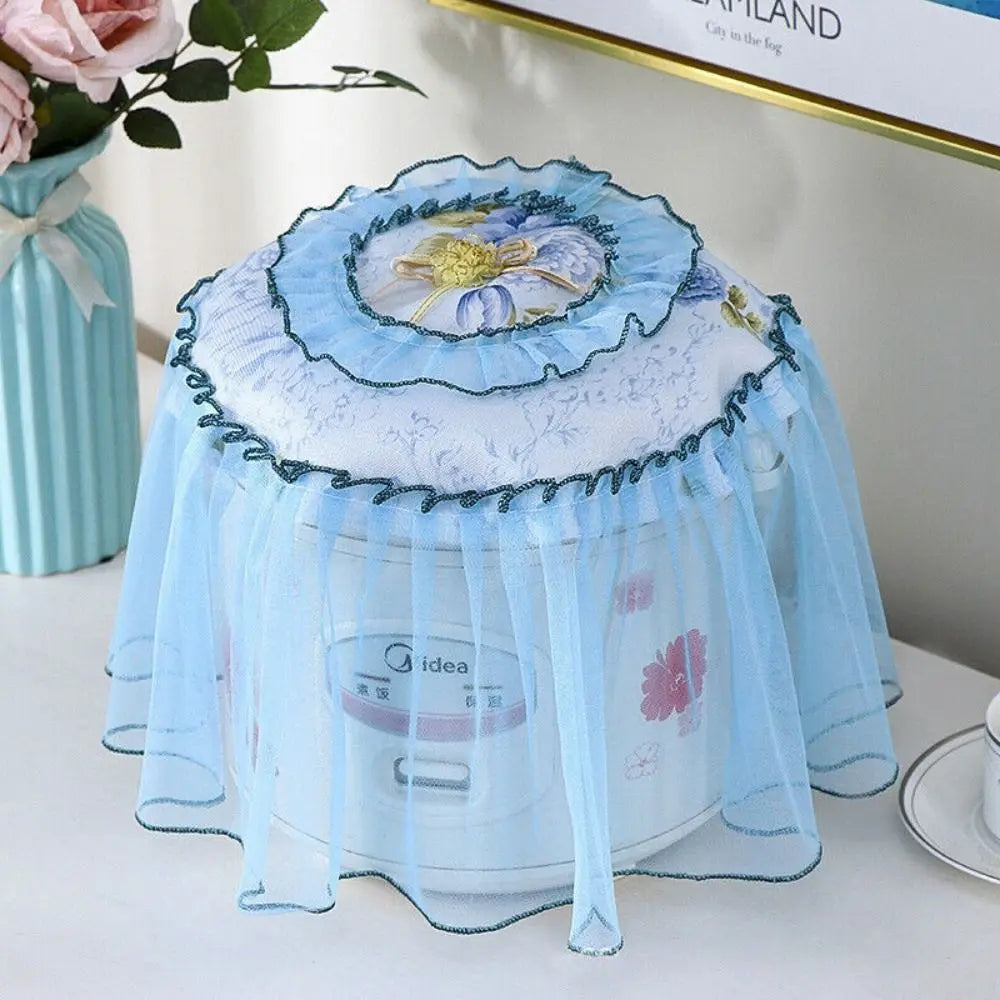 Lace Embroidery Kitchen Appliance Dust Cover – Floral Style