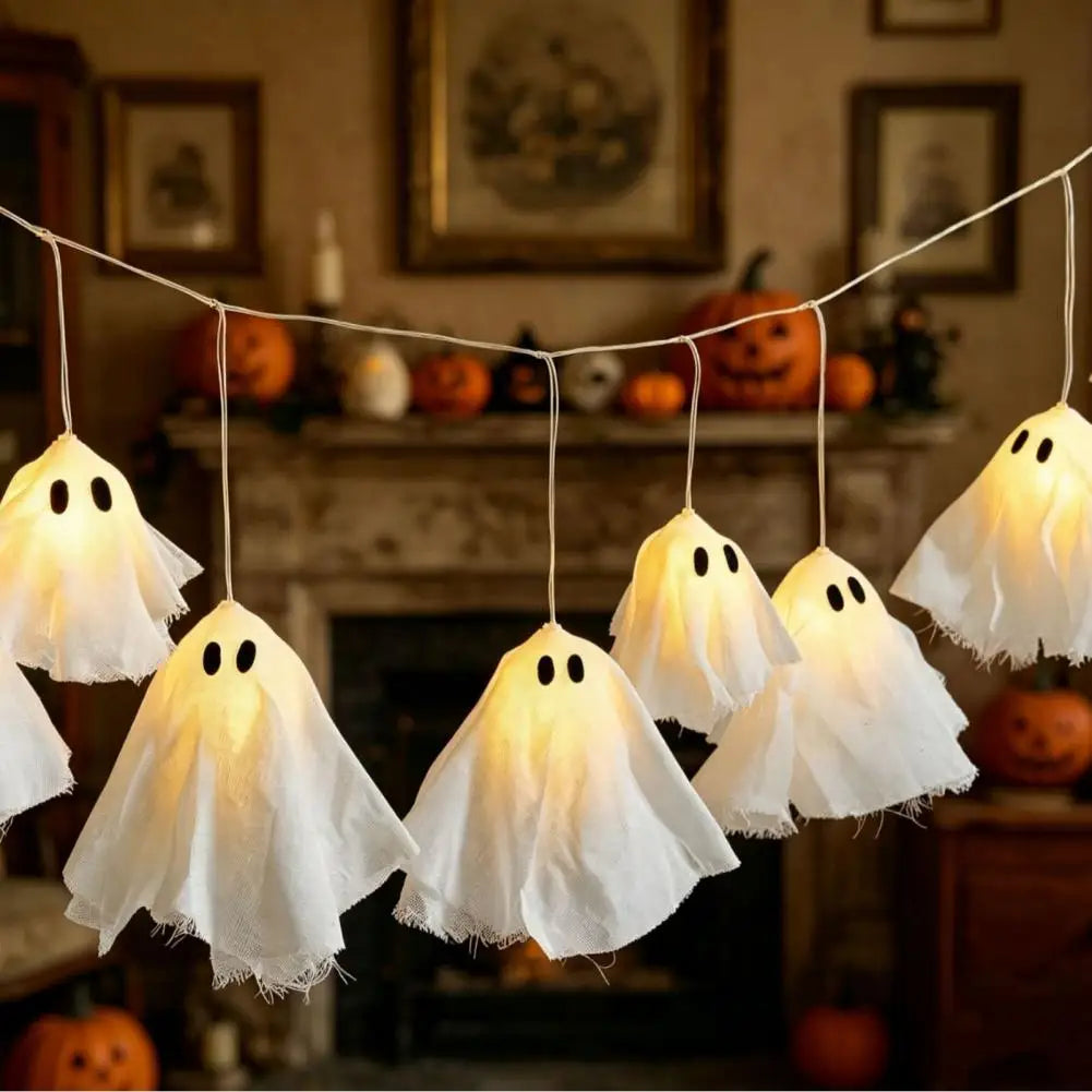Halloween Glowing Ghost Hanging Ornament – Spooky Light-Up Decor Halloween Hanging Ornament Nixie