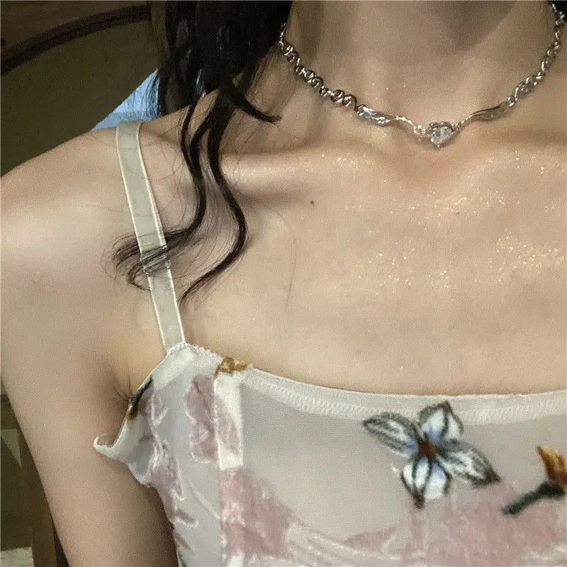 Silver-Plated Wing Pendant Necklace for Women – Diamond Accent Pendant Necklace Nixie