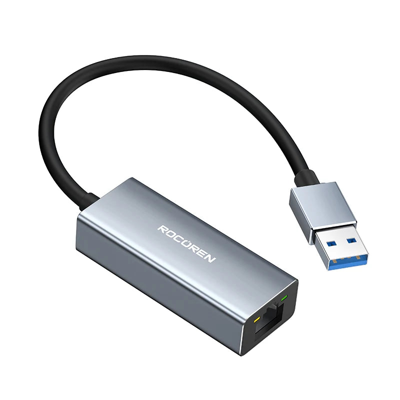 Rocoren USB-C to RJ45 Gigabit Ethernet Adapter 1000Mbps USB Ethernet Adapter Nixie USB A