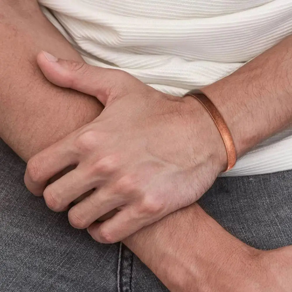 Pure Copper Open Cuff Bracelet – Adjustable Unisex Bangle Copper Cuff Bracelet Nixie