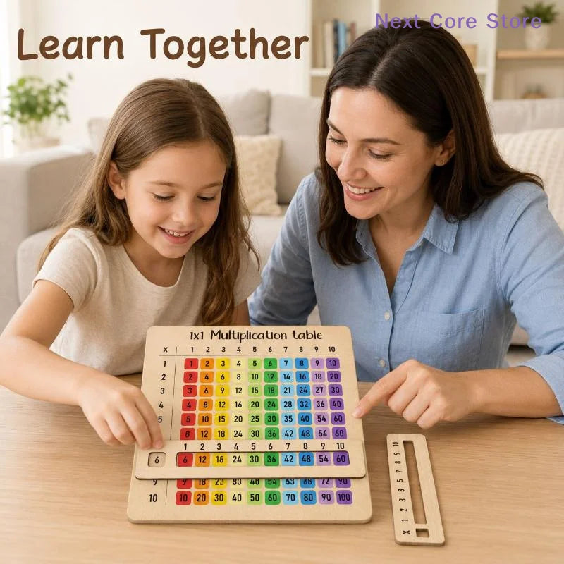 Wooden Sliding Multiplication Table Board – Kids Math Toy Educational Math Toy Nixie