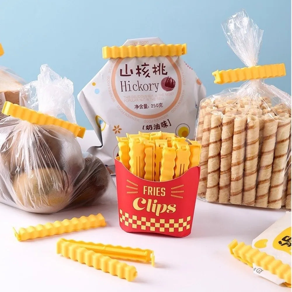 12PCS French Fry Food Sealing Clips – Magnetic & Reusable