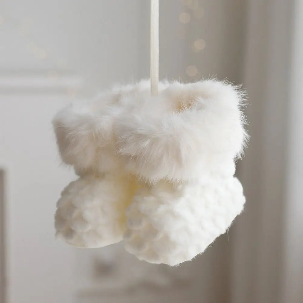 Knitted Plush Christmas Boot Ornament Pendant Pair | Mini Christmas Ornament Nixie