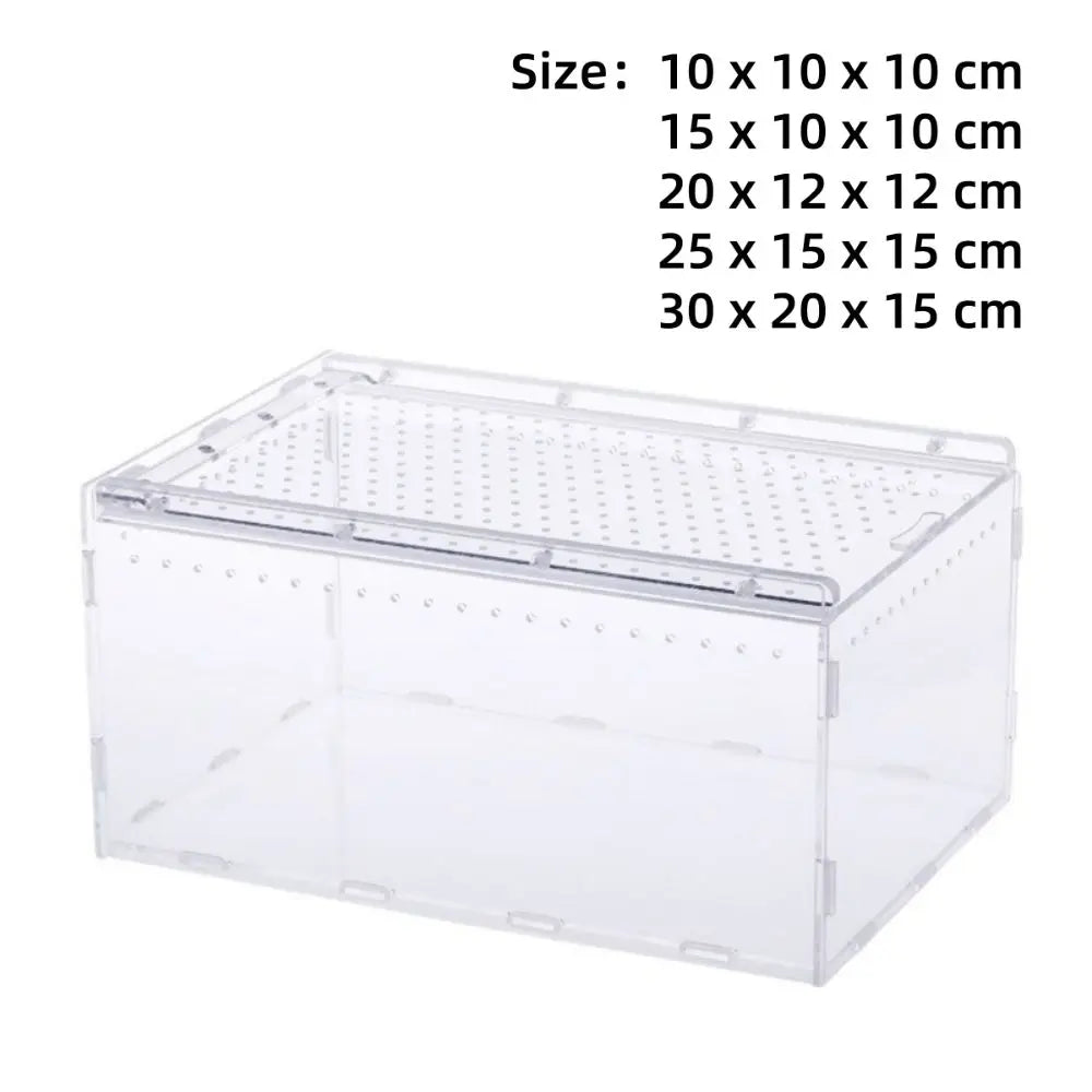 Transparent Acrylic Reptile Terrarium – Ventilated Lizard Habitat Reptile Terrarium Nixie