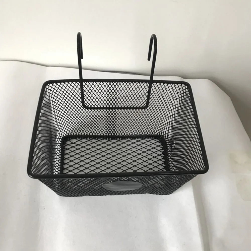 Metal Mesh Bike Front Handlebar Basket – Iron Storage Basket Bicycle Front Basket Nixie