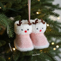 Knitted Plush Christmas Boot Ornaments – Mini Cozy Shoe Pendants Christmas Tree Ornament Nixie Style-10