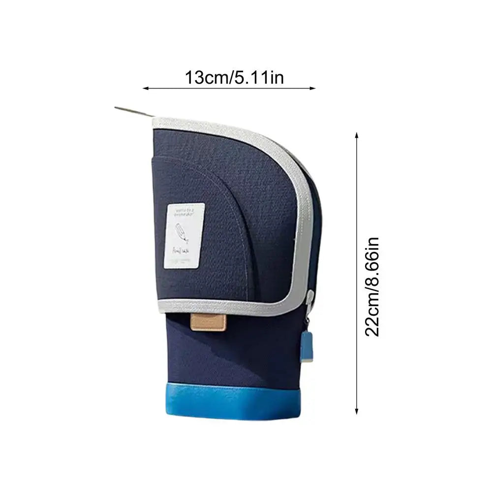 2-in-1 Retractable Pencil Bag & Standing Pen Holder Organizer Pencil Bag Organizer Nixie Blue