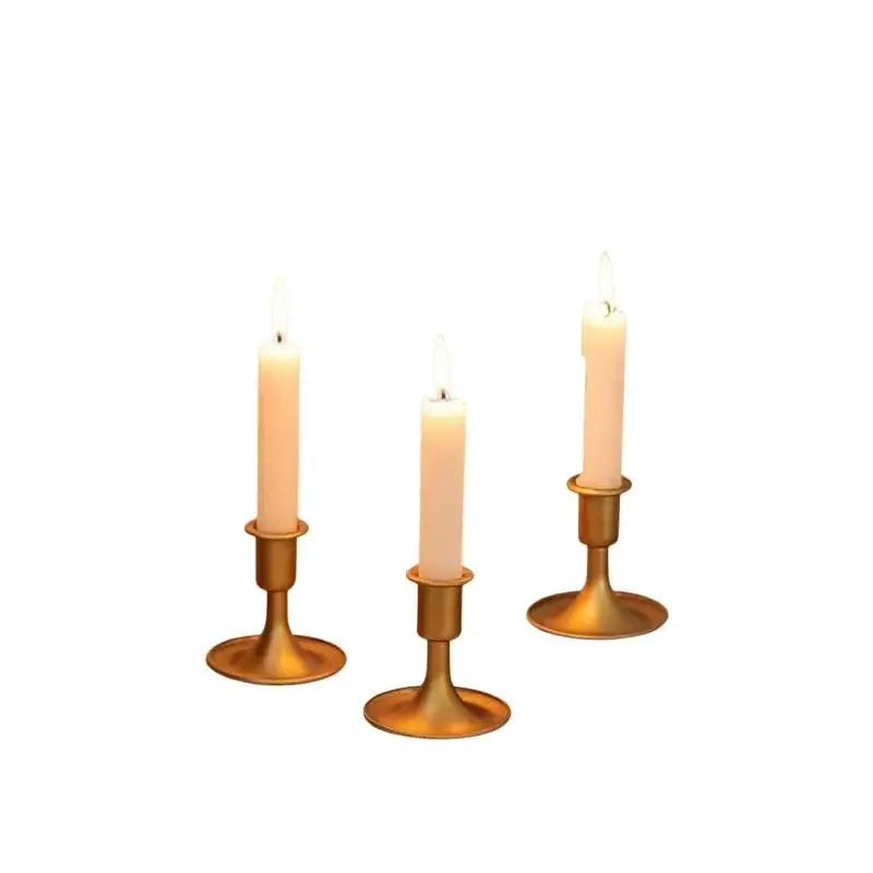 Retro Metal Chamberstick Candle Holder | Iron Table Decor Candle Holder Nixie