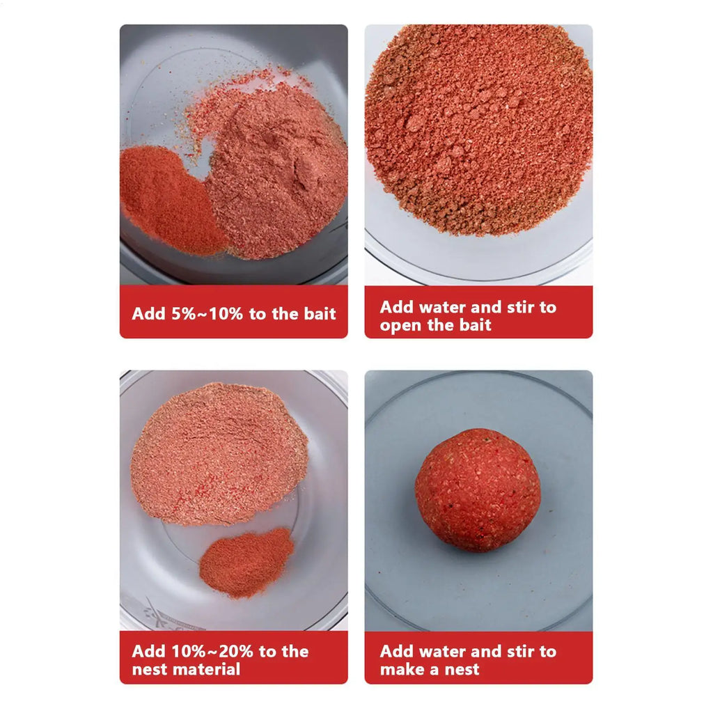 Red Worm Scent Powder – Concentrated Freshwater Fishing Attractant Fishing Attractant Powder Nixie
