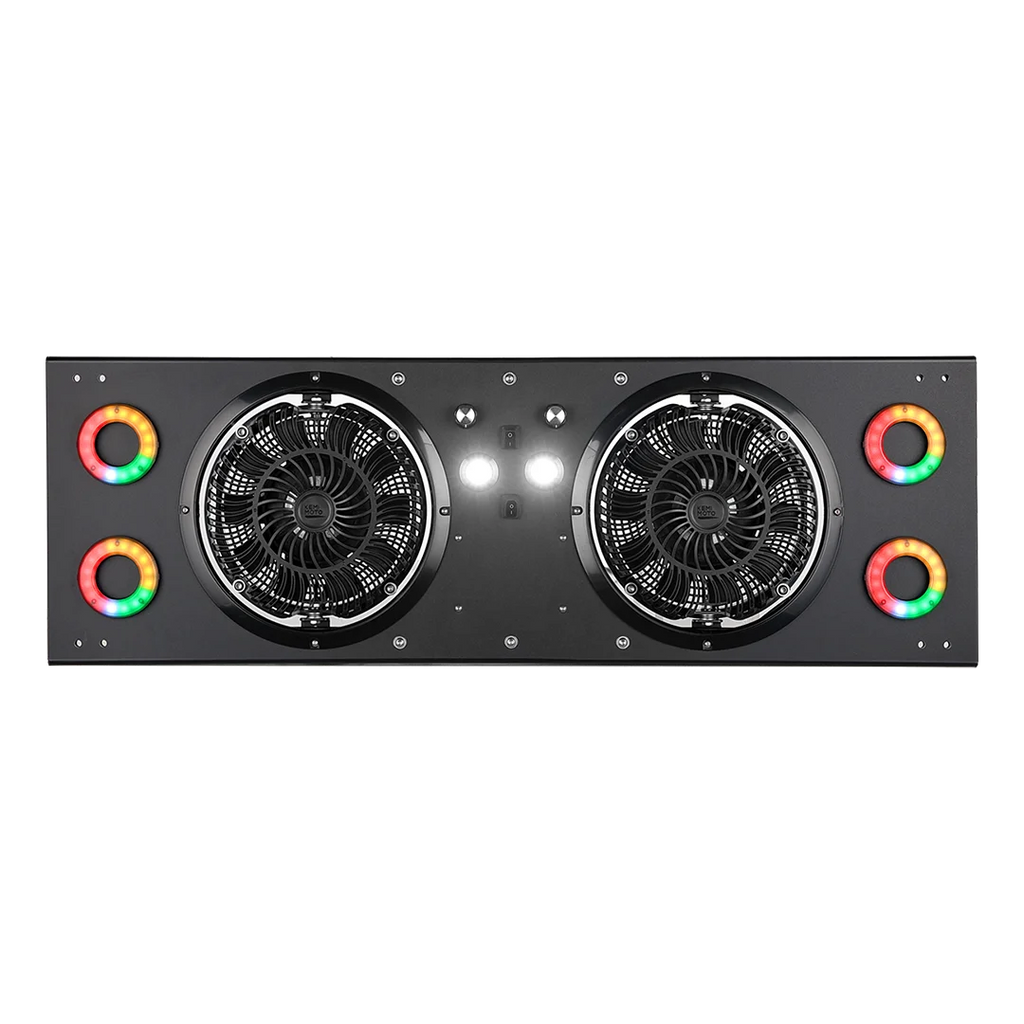 12V UTV Cab Cooling Fan with Dome Light & RGB – IP66 Rated UTV Cab Cooling Fan Nixie Fan with RGB