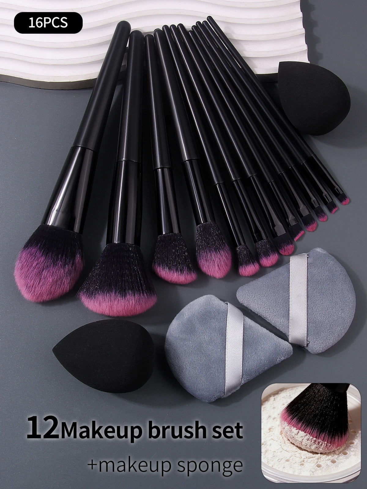16-Piece Professional Makeup Brush Set – Soft Fluffy Brushes Makeup Brush Set Nixie