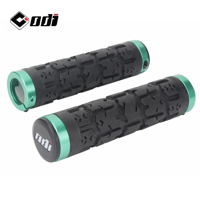 ODI Double Lock-On MTB Handlebar Grips – BMX & DH Bicycle Bike Handlebar Grips Nixie green