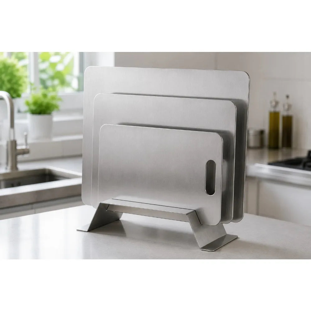 Stainless Steel Cutting Board & Pot Lid Holder Organizer Kitchen Organizer Stand Nixie