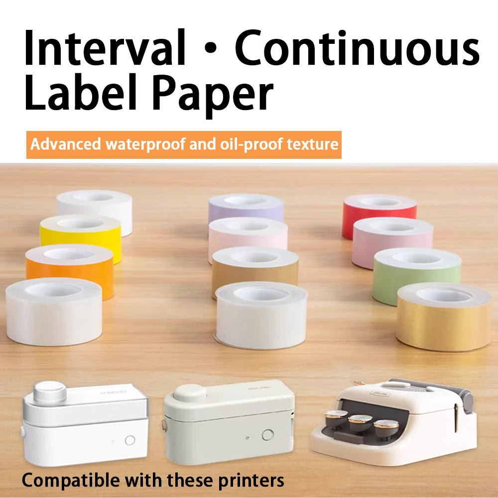 MakeID 16mm Thermal Label Tape – Waterproof Inkless DIY Sticker Thermal Label Tape Nixie
