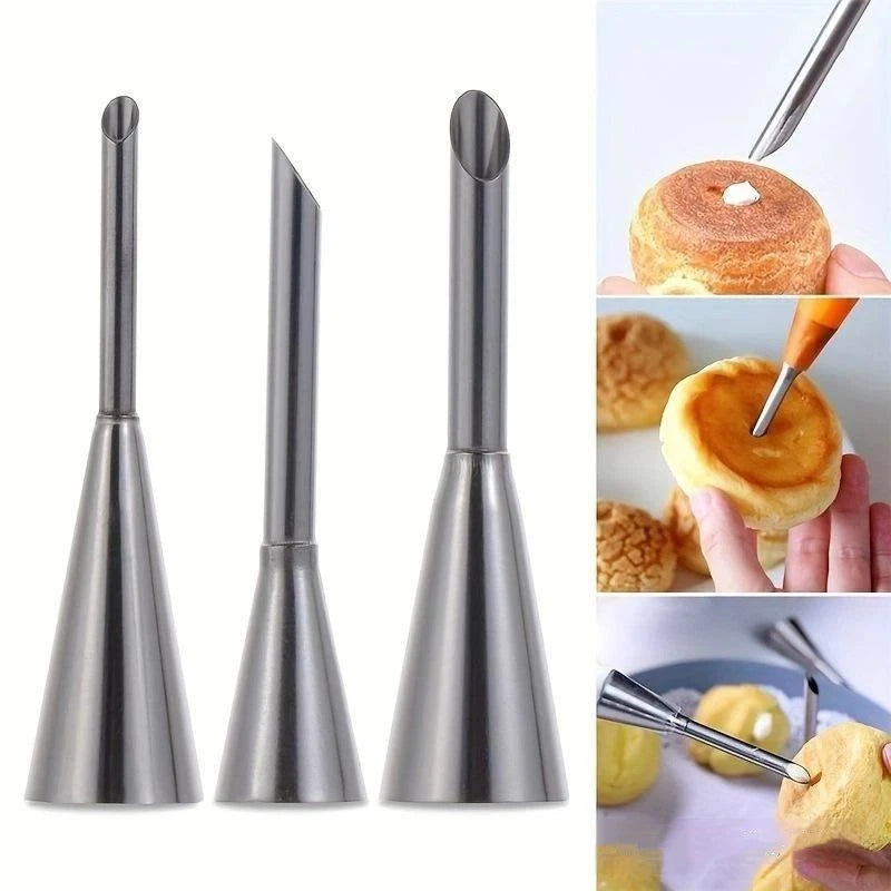 4-Piece Stainless Steel Pastry Piping Nozzle Set for Baking Pastry Piping Nozzle Set Nixie A1
