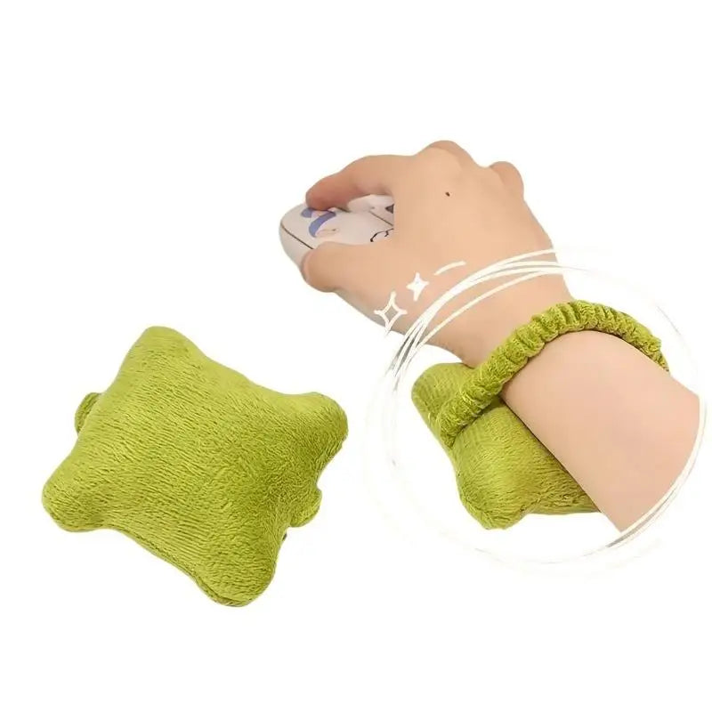 Soft Plush Wrist Support Cushion with Elastic Strap for Typing