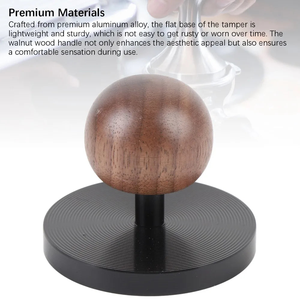 58mm Coffee Tamper – Aluminum Alloy & Walnut Handle Coffee Tamper Nixie