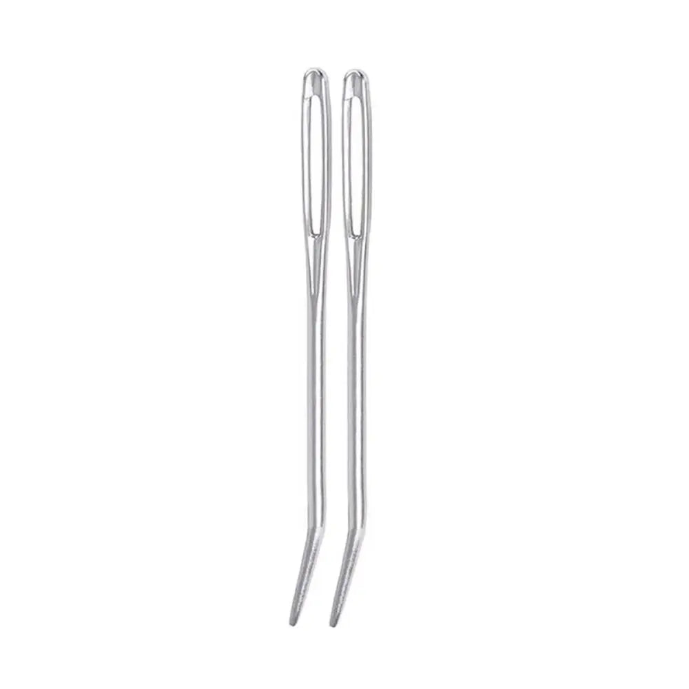 Bent Tip Big Eye Tapestry Needles – Aluminum Knitting Crochet Tapestry Crochet Needle Nixie silver