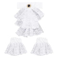 Victorian Lace Jabot Collar & Cuffs Set | Steampunk Cosplay Costume Collar Set Nixie White set