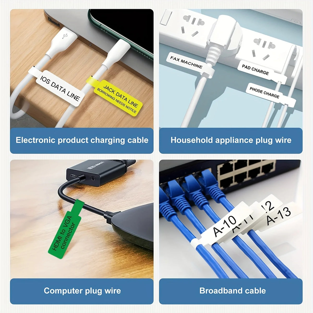 Thermal Cable Label Rolls for Phomemo D30/D32/D35 Printer