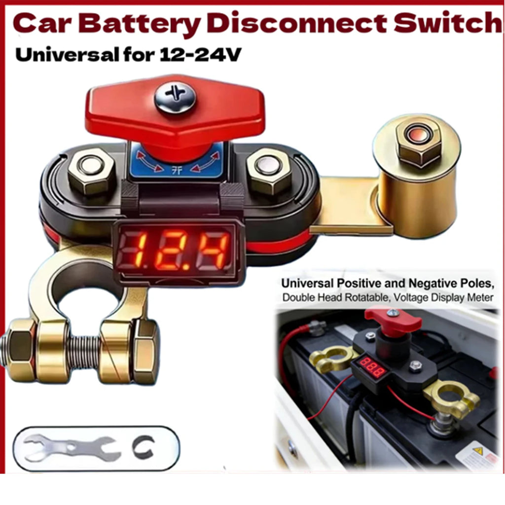 12V 24V LCD Battery Disconnect Switch 100A Dual Rotation Battery Disconnect Switch Nixie