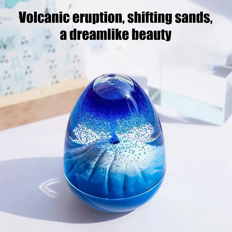 Volcanic Eruption Liquid Hourglass Timer Acrylic Ornament