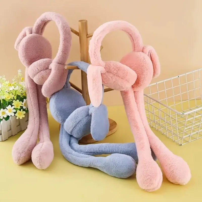 Rabbit Ear Muffs Soft Plush Winter Ear Warmers for Women Winter Ear Muffs Nixie