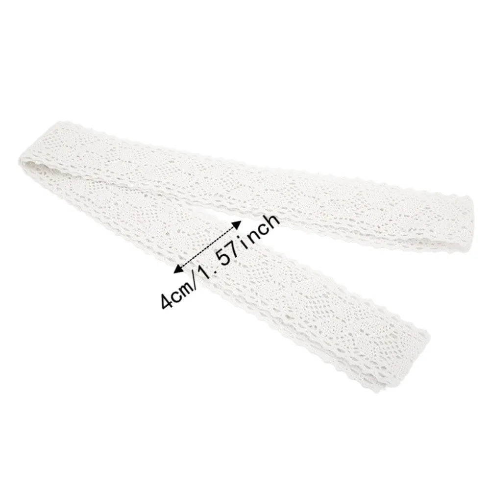 10 Yards Cotton Lace Ribbon Trim – Vintage Hollow DIY Sewing Lace Ribbon Trim Nixie